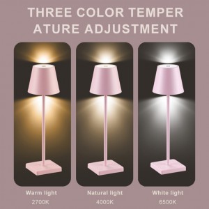 Pink Candy Color Modern Rechargeable Portable LED Table Lamp Night Light for Kid’s Room