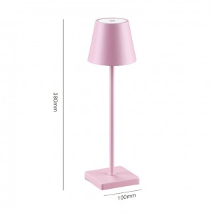Pink Candy Color Modern Rechargeable Portable LED Table Lamp Night Light for Kid’s Room