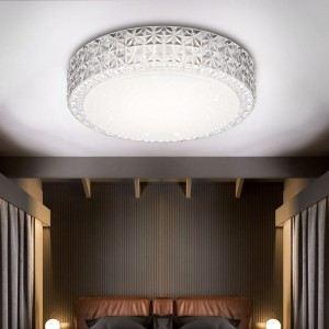 Lâmpada de teto LED com moldura de diamante transparente 323082-S