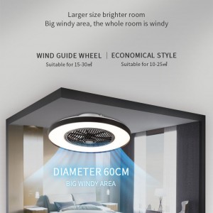 LED Ceiling fan light with wind guide wheel 323122