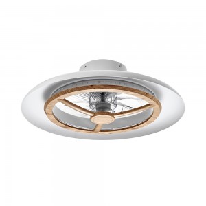 Decorative Led Ceiling Fan With White Color Ring For Bedroom and Living Room 323116 323117