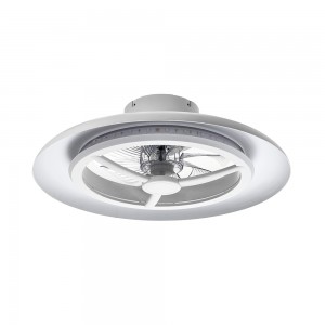 Decorative Led Ceiling Fan With White Color Ring For Bedroom and Living Room 323116 323117