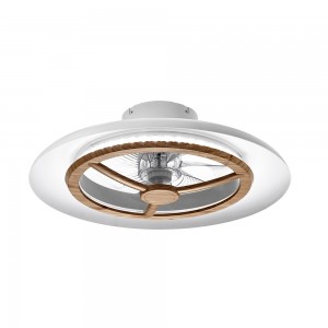 Decorative Led Ceiling Fan With White Color Ring For Bedroom and Living Room 323116 323117