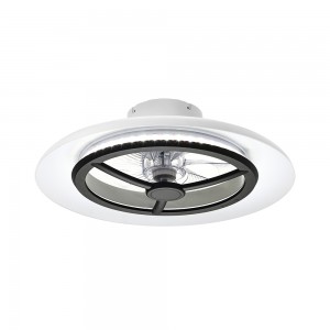 Ventilatore da soffitto a led decorativo con anello di colore bianco per camera da letto e soggiorno 323116 323117