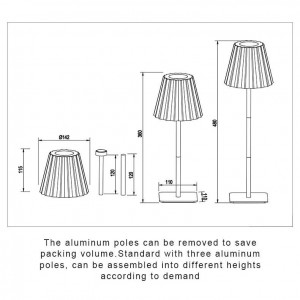 IP44 Multifunction LED Table Lamp Indoor and Outdoor Decorative Desk Lamp 303119