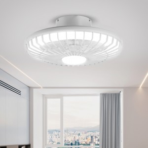 Modern Creative Decorative White Cover 220V LED Invisible Blade Ceiling Fan Light 323123